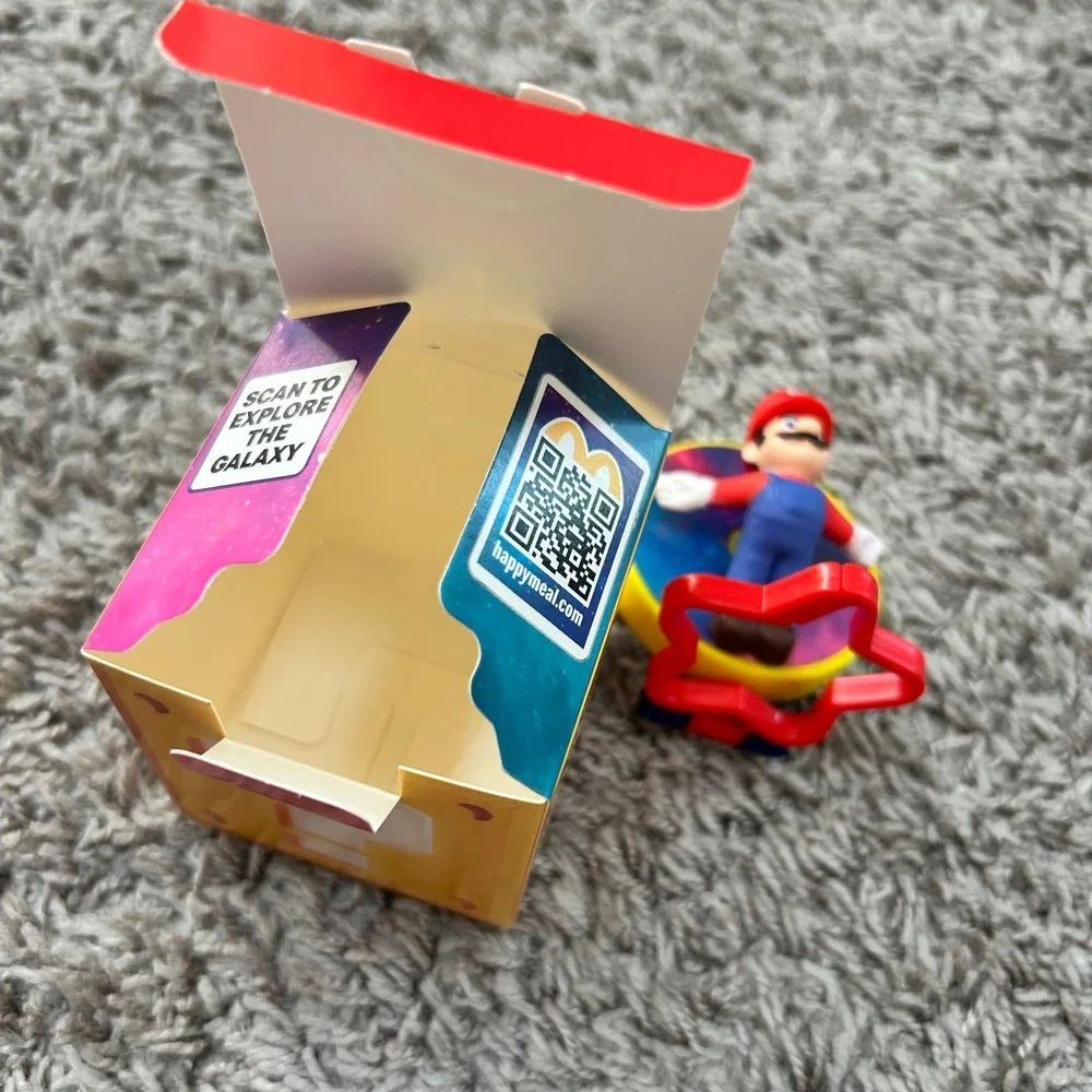 McDonalds Happy Meal Toy The Super‎ Mario Galaxy Movie Mario Figure with Box